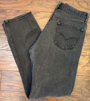 Vtg 1994 Levi's 501 Jeans Mens 34x31 (36x32) Faded Black Made In USA Button Fly